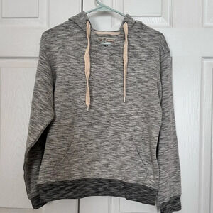 U.S. Vintage Hoodie Sweatshirt Charcoal Textured Kangaroo Pockets Size Medium